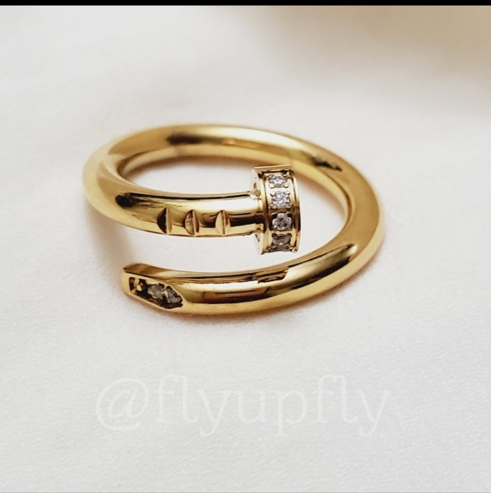 Nail Ring 18K Gold Plated